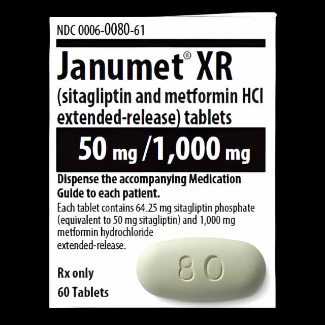 Janumet® XR Sitagliptin / Metformin HCl 50 mg - 1,000 mg Tablet Bottle 60 Tablets