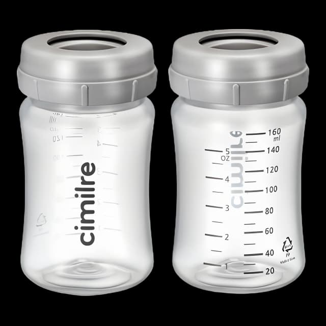 Breast Milk Storage Bottle Set Cimilre® 5 oz. Plastic