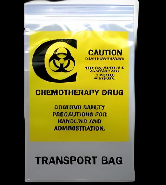 Chemo Drug Transport Bag Elkay® Plastics Clear Bag LDPE 6 X 9 Inch