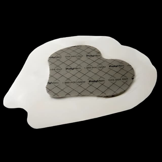 Silver Foam Dressing PolyMem® Silver 7-1/5 X 7-4/5 Inch Sacral Sterile