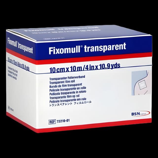 Waterproof Dressing Retention Tape with Liner Fixomull® Transparent Transparent 4 Inch X 10-9/10 Yard Adhesive / Film NonSterile
