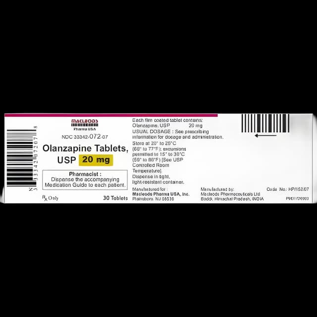 Olanzapine 20 mg Tablet by Macleods Pharma - Antipsychotic