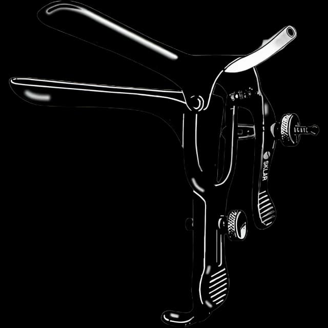 Sklar Black Laser Vaginal Speculum - X-Large, Non-Reflective