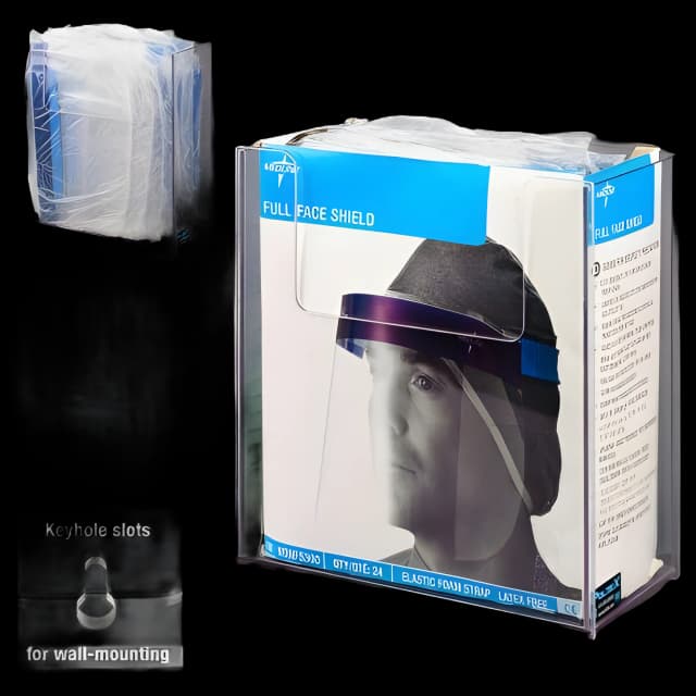 Magnetic Face Shield Dispenser - PETG Plastic | Poltex Inc