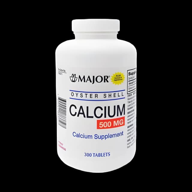 Joint Health Supplement Major® Oyster Shell Oyster Shell Calcium 500 mg Strength Tablet 300 per Bottle