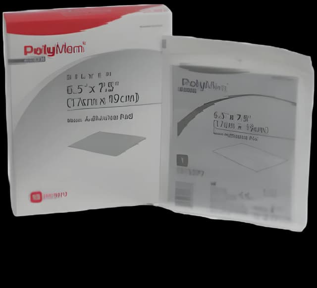 Silver Foam Dressing PolyMem® Silver 6-1/2 X 7-1/2 Inch Square Sterile