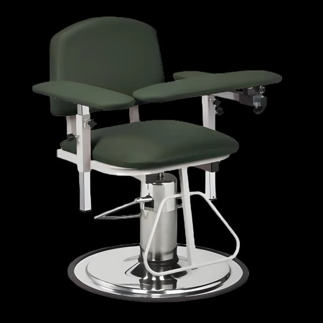 Blood Drawing Chair Clinton Padded Flip Up Arms Gunmetal