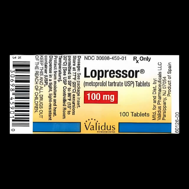 Lopressor Metoprolol Tartrate 100 mg - Beta-Blocker for Hypertension