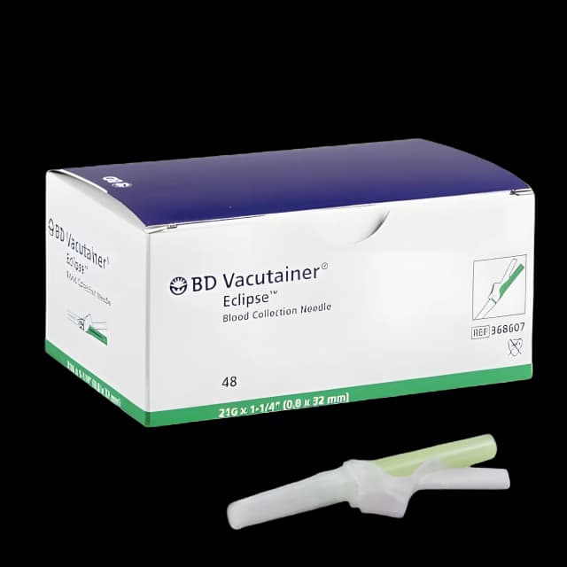 BD Vacutainer® Eclipse™ Blood Collection Needle 21 Gauge 1-1/4 Inch Needle Length Safety Needle Without Tubing Sterile - 368607