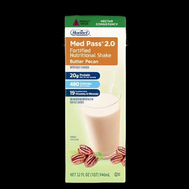 Oral Supplement Med Pass® 2.0 Butter Pecan Flavor Liquid 32 oz. Carton