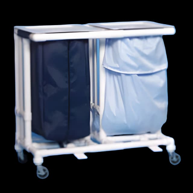 Double Hamper with Bags Classic 4 Casters 39 gal. - LH22 - 2
