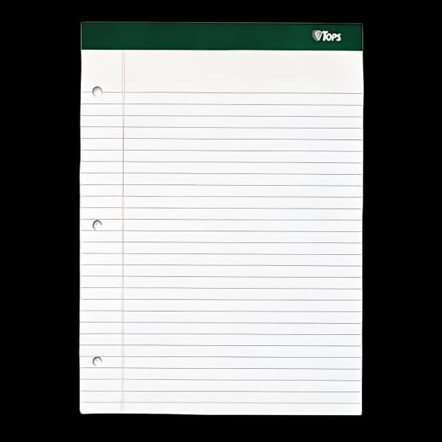 Double Docket Ruled Pads with Extra Sturdy Back, Wide/Legal Rule, 100 White 8.5 x 11.75 Sheets