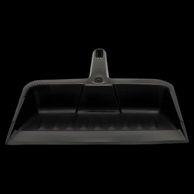 Heavy-Duty Dustpan, 8.25 x 12.25 , Polypropylene, Charcoal