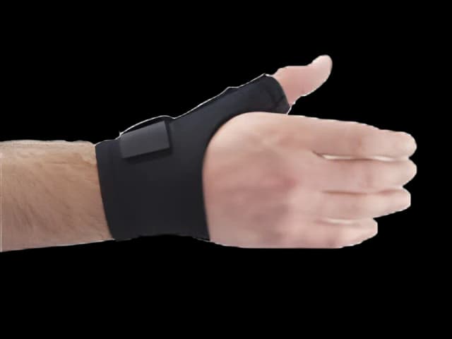 Thumb Wrap Freedom® Comfort™ One Size Fits Most Hook and Loop Closure Left Hand Black
