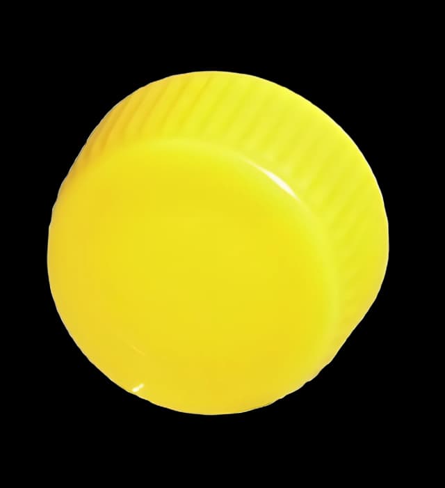Microcentrifuge Tube Closure Polypropylene Screw Cap with O-Ring Yellow For Bio Plas Screw Cap Conical Microcentrifuge Tubes (C2817 Series) NonSterile