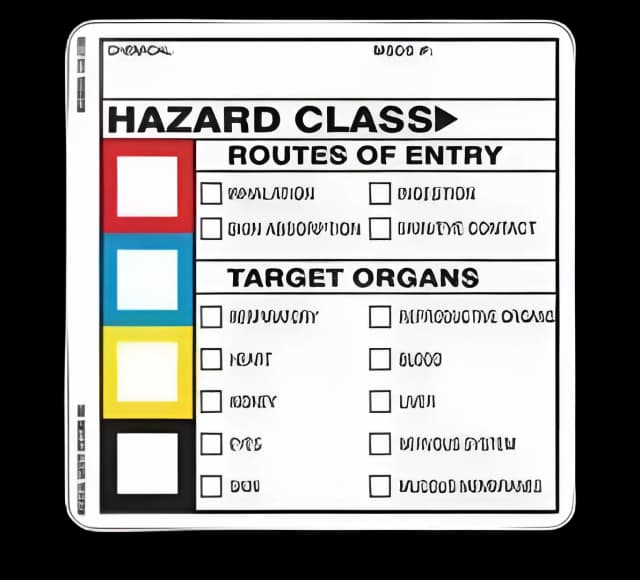 Pre-Printed Label WorkSafe™ Warning Label White Hazard Class Routes of Entry Black / Color Block Biohazard 2 X 2 Inch