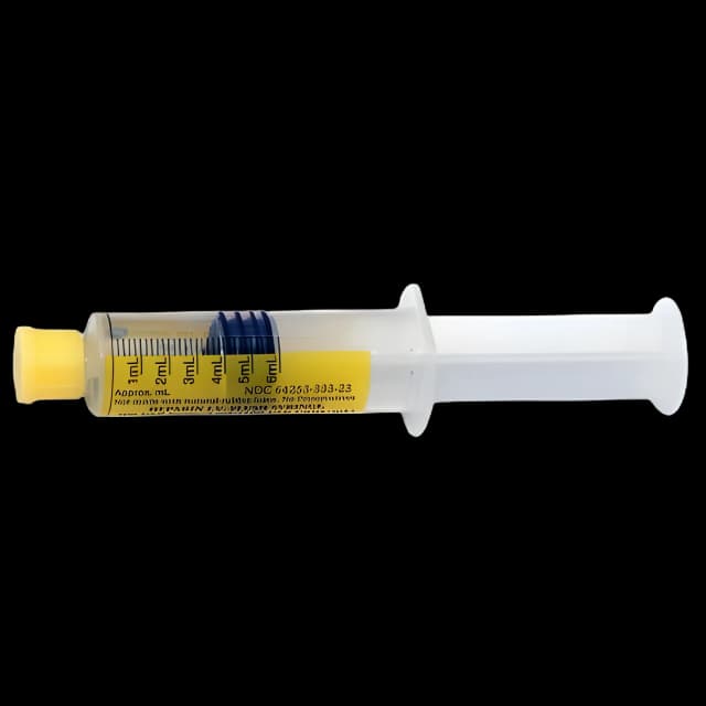 Heparin IV Flush Heparin Sodium, Porcine, Preservative Free 100 U / mL Solution Prefilled Syringe 3 mL Fill in 6 mL Syringe