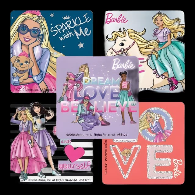 SmileMakers® 100 per Box Barbie Modern Princess Sticker 2-1/2 Inch