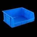 Stackable Storage Bin Uline® Blue Plastic 7 X 15 X 16-1/2 Inch