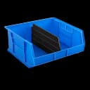 Stackable Storage Bin Uline® Blue Plastic 7 X 15 X 16-1/2 Inch