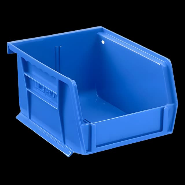 Uline Stackable Medical Storage Bin - Blue Plastic