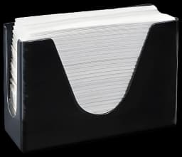 Black Plastic Manual Paper Towel Dispenser for Healthcare Facilities - Holds 300 C-fold/Multi-fold Towels