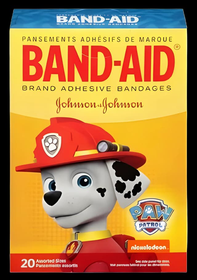 Adhesive Strip Band-Aid® 5/8 X 2-1/4 Inch / 3/4 X 3 Inch Plastic Rectangle / Round Kid Design (Paw Patrol) Sterile