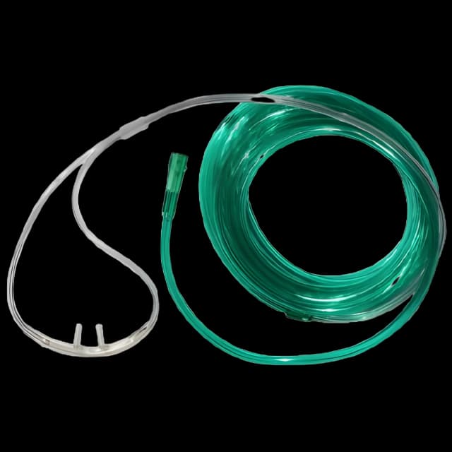 ETCO2 Nasal Sampling Cannula with O2 Delivery High Flow Delivery Adult Curved Prong / NonFlared Tip
