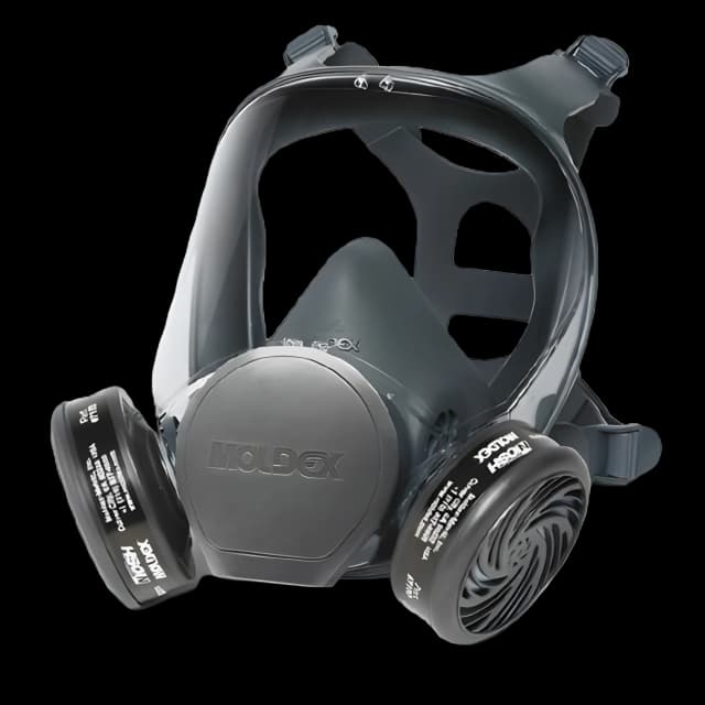 9000 Series Reusable Respirator Industrial Full Face Elastic Strap Medium Gray