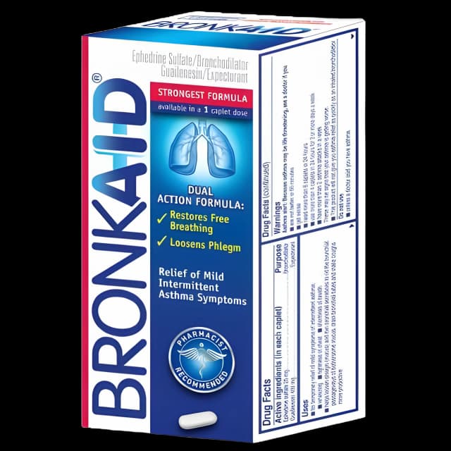 Asthma Relief Bronkaid® Max 25 mg Strength Capsule 24 Per Bottle
