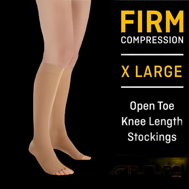 3M Futuro Knee High Compression Stockings X-Large Open Toe