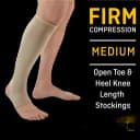 3M Futuro Open Toe Compression Stockings - Medium Beige