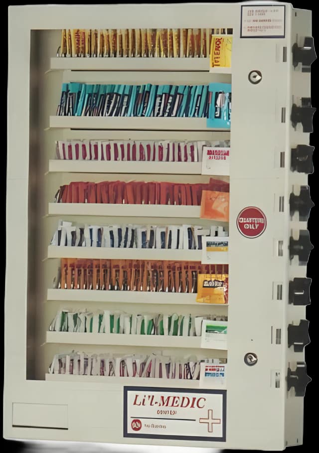 Medication Vending Machine Li'l Medic 8 Column, 3-1/2 Inch Shelf