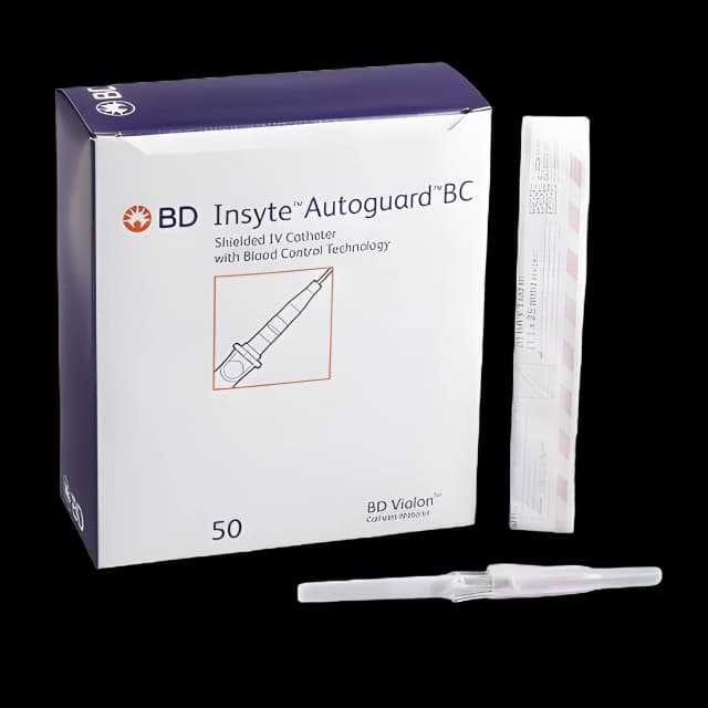 Peripheral IV Catheter Insyte™ Autoguard™ BC 20 Gauge 1 Inch Button Retracting Safety Needle - 382533