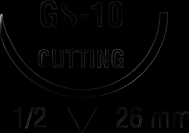 Absorbable Suture with Needle Maxon™ Polyglyconate GS -10 1/2 Circle Reverse Cutting Needle Size 2 - 0 Monofilament