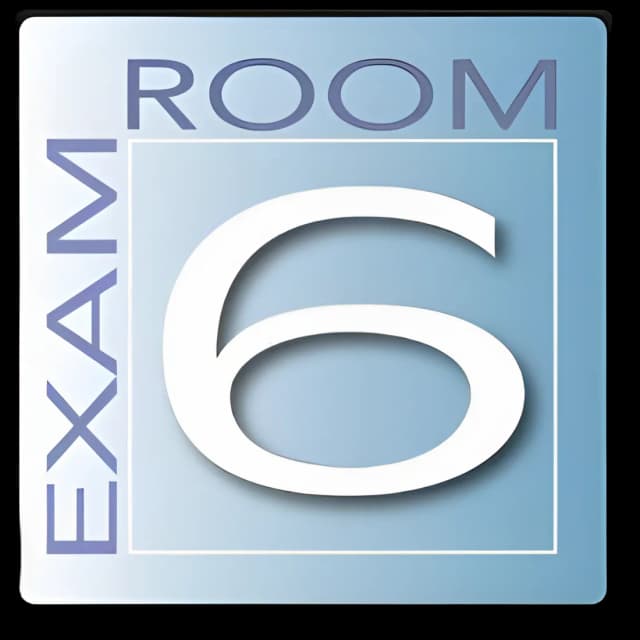 Door Sign Exam Room Clinton Industries Exam Room 6