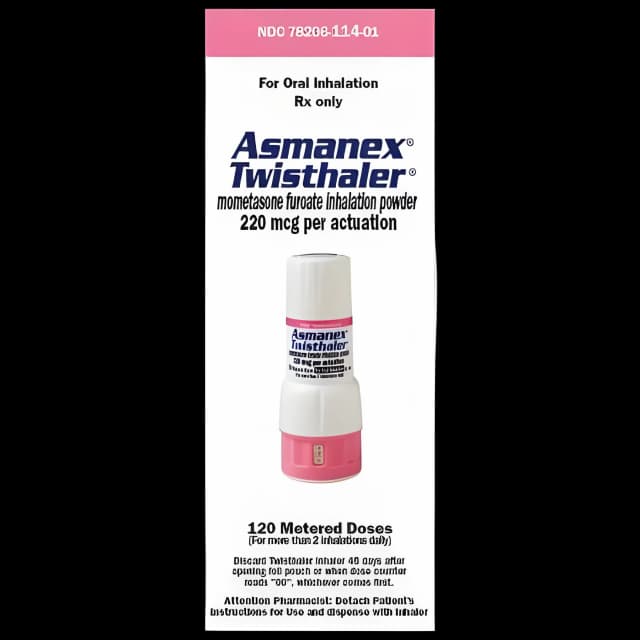 Asmanex® Twisthaler® Mometasone Furoate 220 mcg Powder Metered-Dose Inhaler 120 Doses