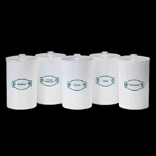 Sundry Jar Plastic Opaque 4-3/8 X 6-1/2 Inch