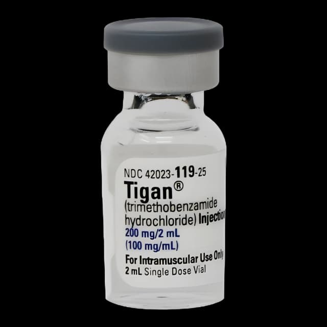 Gastro-Intestinal Antihistamine Tigan® Trimethobenzamide HCl, Preservative Free 100 mg / mL Injection Single-Dose Vial 2 mL - 42023011925