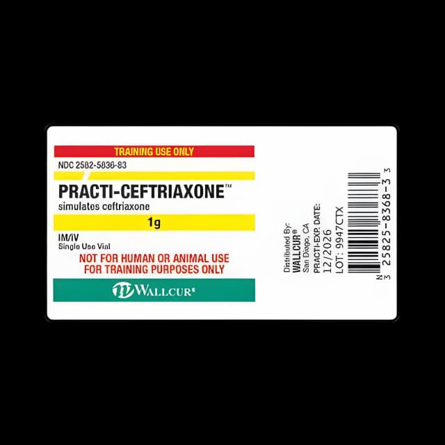Training Medication Peel-N-Stick Labels Practi-Ceftriaxone™ - 9947CTX
