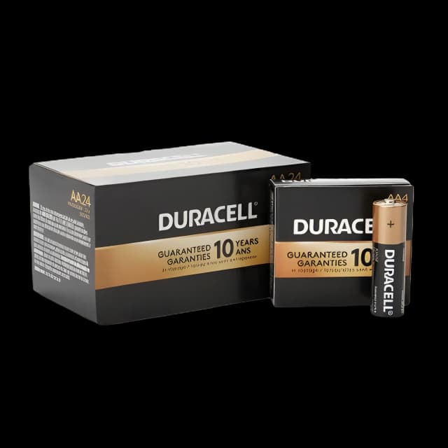 Alkaline Battery Duracell® Coppertop® AA Cell 1.5V Disposable 24 Pack