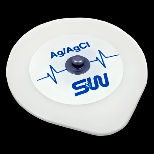 ECG Monitoring Electrode S&W Series Foam Backing Non-Radiolucent Snap Connector 25 per Pack