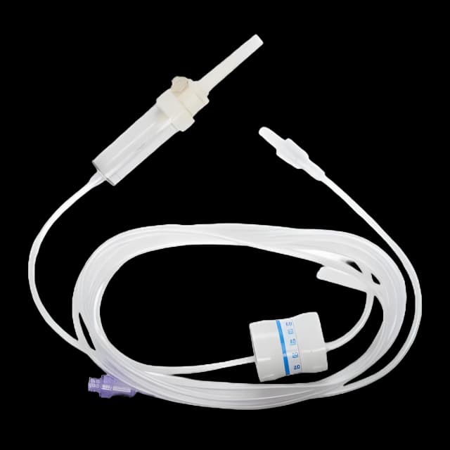 Primary IV Administration Set AMSafe® Gravity 1 Port 10 Drops / mL Drip Rate Without Filter 90 Inch Tubing Solution Flow Regulator