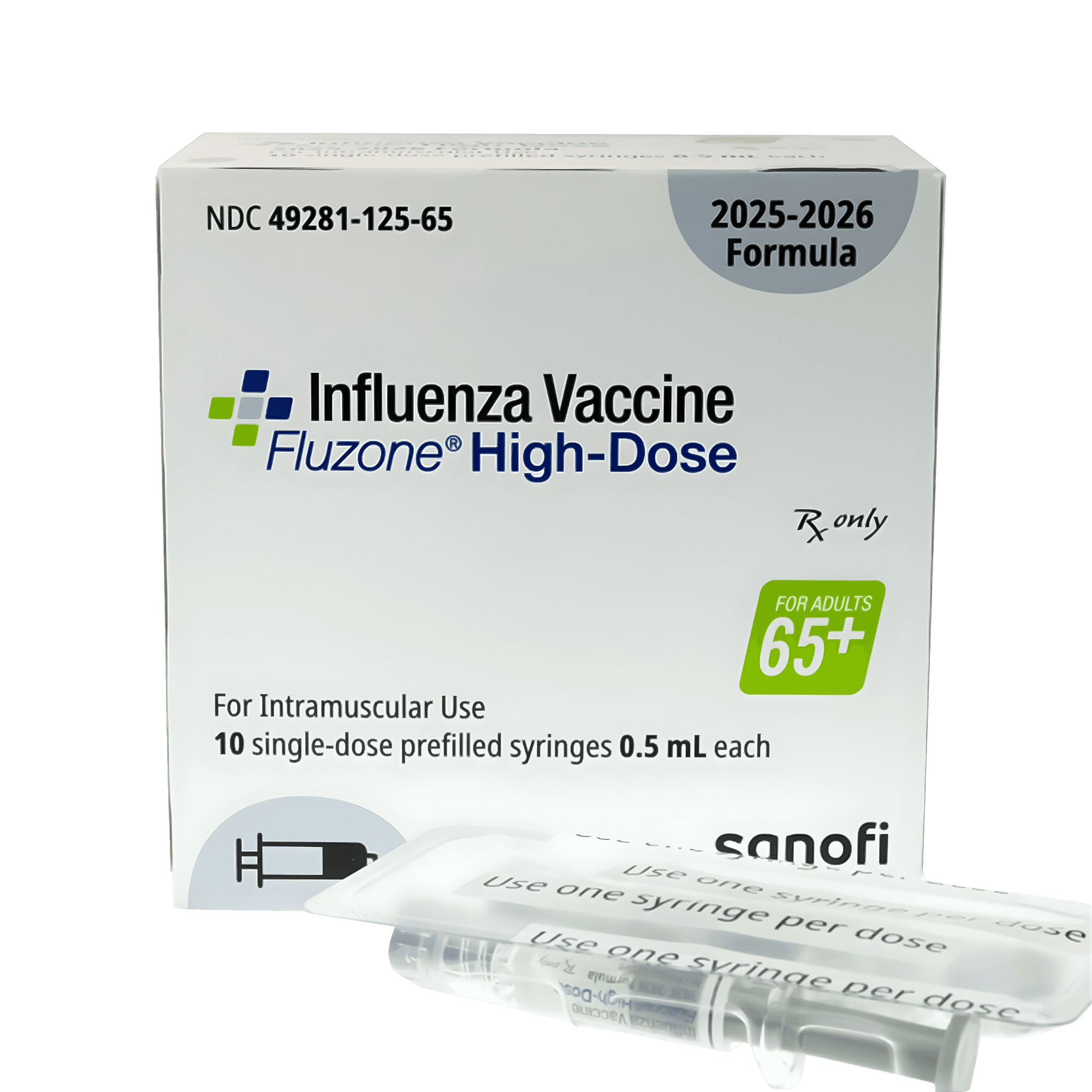 Fluzone Trivalent High-Dose 2025 - 2026 Influenza Virus Vaccine, Trivalent Inactivated, Preservative Free 180 mcg / 0.5 mL