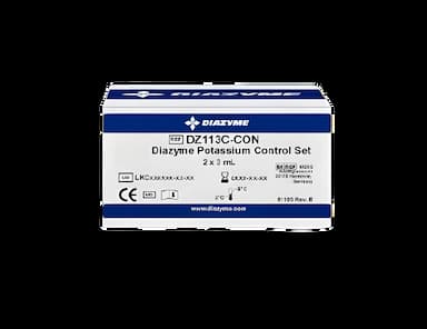 Electrolyte Control Set Diazyme Potassium 2 Levels 2 X 3 mL