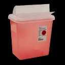 Sharps Container SharpSafety™ Translucent Red Base 10 H X 10-1/2 W X 7-1/4 D Inch Horizontal Entry 2 Gallon