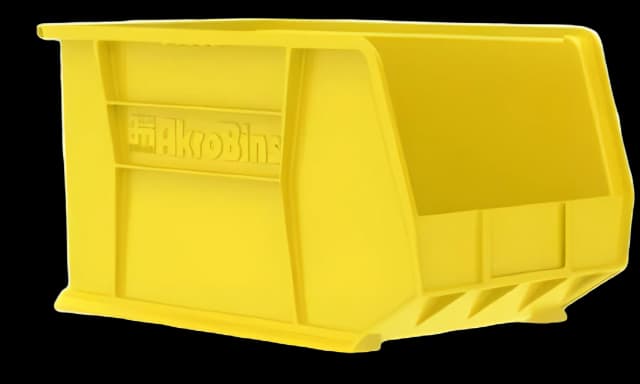 Storage Bin AkroBIns® Yellow Plastic 10 X 11 X 18 Inch