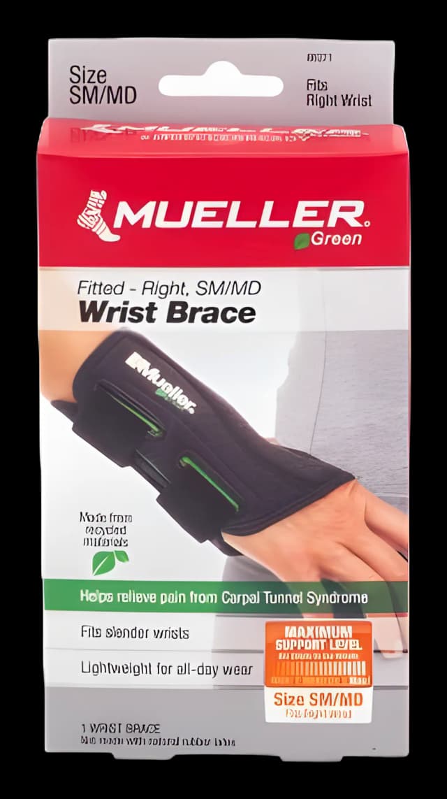 Mueller® Green Carpal Tunnel Wrist Brace S/M - Right Hand