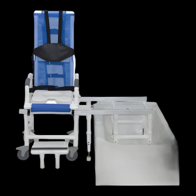 Bath Bench 100 Series Drop Arms Plastic Frame With Backrest 23 Inch Seat Width 300 lbs. Weight Capacity