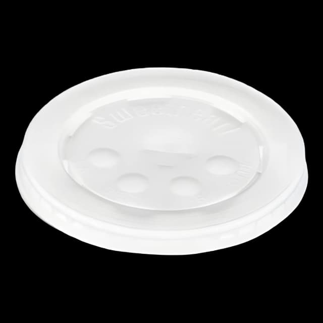 Polystyrene Plastic Flat Straw-Slot Cold Cup Lids, Fits 12 oz to 24 oz Cups, Translucent, 125/Pack, 16 Packs/Carton